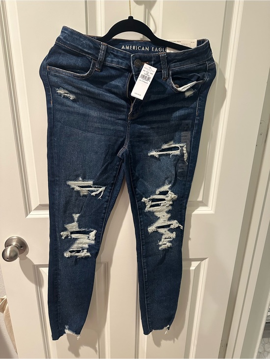 American Eagle Outfitters Denim - American Eagle Outfitters Ripped Dark Blue Skinny Jeans